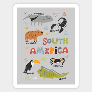 South American Animals Sticker